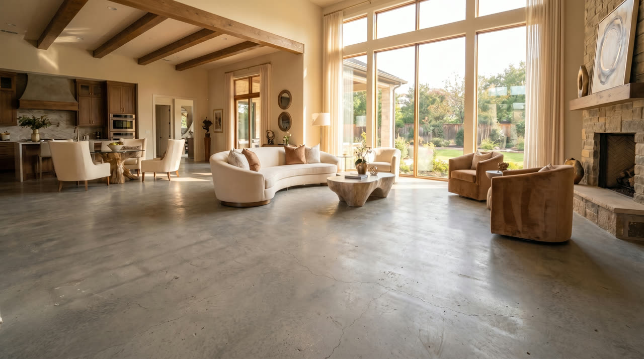 Bare residential concrete